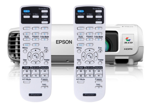Para Proyector Epson Importado Pack Dos Controles Remoto