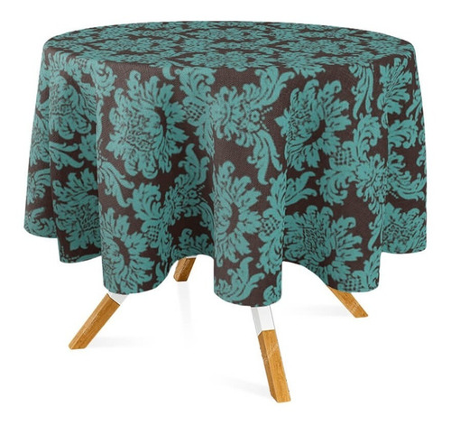 5 Toalhas De Mesa Jacquard Redonda 2,8m Diâmetro