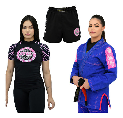 Kimono Jiu Jitsu Trançado + Rashguards + Shorts  No-gi