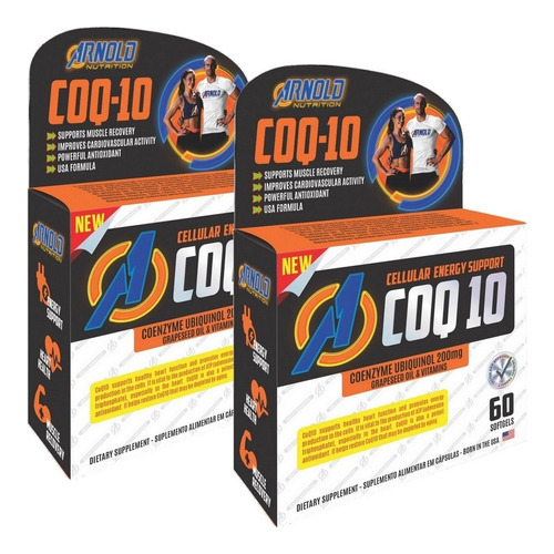 2x Coenzima Q10 Ubiquinol 200mg - 60 Caps - Arnold Nutrition