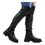 Botines Dama Botas Mujer Maxibota Largas Alta Stresh Chunky