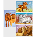 2021 Fauna- Caballos- Rumania (sellos) Mint
