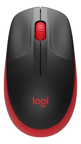 Mouse Sem Fio Logitech M190 Cinza Azul Vermelho