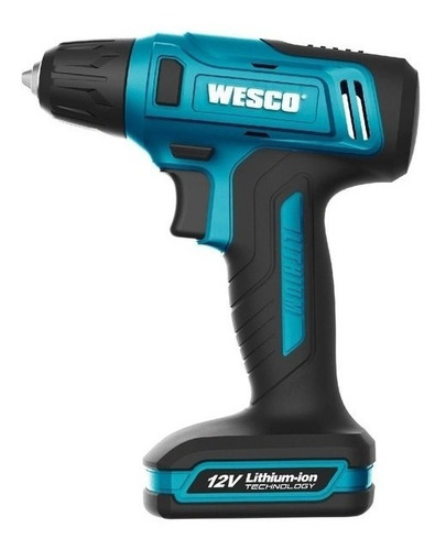 Furadeira Parafusadeira Sem Fio De 10mm Wesco Ws2555k 12v + 1 Batería De 1.3ah + Acessório Com Mala De Transporte