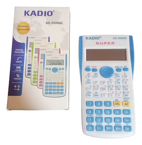 Calculadora Científica Kadio Kd-350msc 240 Funciones Azul