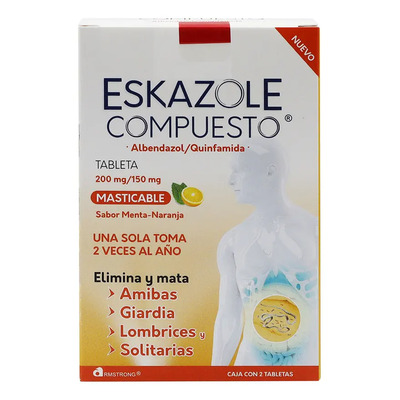 Tabletas Masticables 200 Mg\u002F150 Mg Eskazole compuesto | Envío gratis