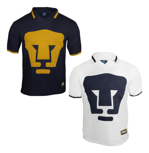 Playera Retro Unam Pumas Manga Corta Combo Promoción 2pack