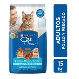 Purina Cat Chow Adulto (pescado Y Pollo) X 15 Kg.