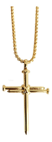 Collar Cruz Amuleto Crucifijo Hombre Cadena Jesus Cristo