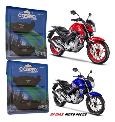 Kit Pastilhas Freio Cb 250f Twister 2016 À 2018 S/abs Cobreq