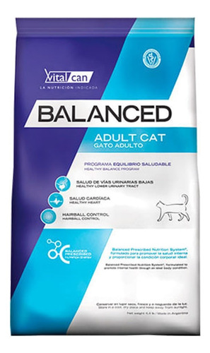 Vitalcan Balanced Adult Cat Alimento Para Gatos Adultos 15 K