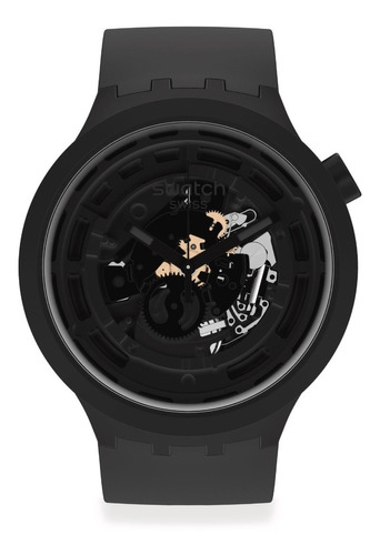 Reloj Swatch Sb03b100 Bioceramic C-black Big Bold Hombre