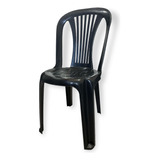 Cadeira Plástica Para Mesa Preta Reforçada Até 154kg