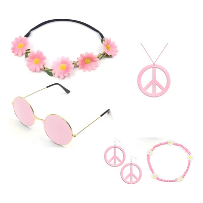 Conjunto Accesorios De Hippie Ropa Retro De Los Años 70 | MercadoLibre