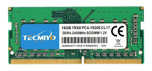 Memoria Ram Gamer Color Verde 16gb 1 Tecmiyo 16g1rpc4-19200s-g0