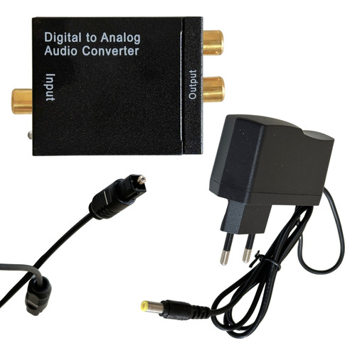 Mini Conversor Optico Digital Fibra Coaxial Rca Analógico