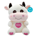 Vaca De Peluche Amor 23 Cm Corazón Kawaii Regalo Vaquita