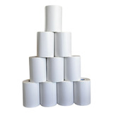 10 Rolos Etiquetas Couche Adesiva 100x50 (mm) 10x5 Cor Branco