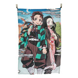 Poster Kimetsu No Yaiba Banderin Anime Textil 60x40 Cm 