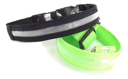 Collar Para Perro Con Luz Led Ajustable Paseo Nocturno