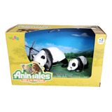 Animal World 99720 Playset 19cm Pack X2 Panda Familia Oso