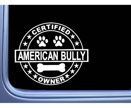 Certified American Bully L256 Perro 6  Calcomanía