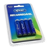 Kit 4 Pilhas Aaa Recarregável  Mah 1100 Knup