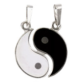 Dije Yin Yang Plata Para Collar .925 Regalo Hombre Mujer 