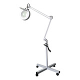 Lampara Lupa Con Luz Led Pedestal Rueda Cosmetologia