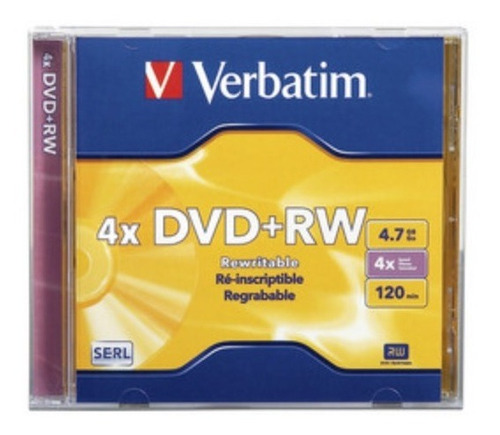 Disco Vírgen Para Dvd Verbatim 94520 Dvd+rw 4x 1 Disco