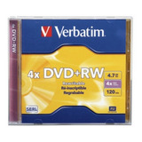 Disco Vírgen Para Dvd Verbatim 94520 Dvd+rw 4x 1 Disco