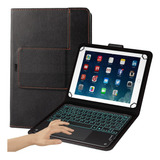 Funda Con Teclado Touch Eoso Para Galaxy Tab A8 Negro