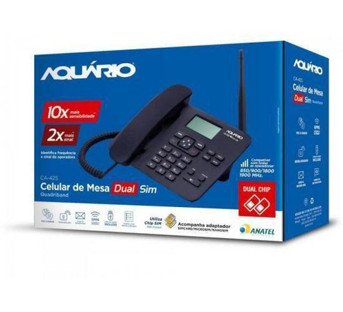 Celular De Mesa Aquário Para Dois Chip Anatel Desbloqueado