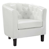 Tejido Y Sillón Y Sofá De Vinilo Modway , Vinilo, Blanco .