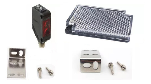 6 Kits De E3z-r81 Sensor Fotoelectrico  + Reflejante + Base
