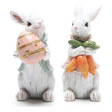 Figuras De Conejo De Pascua Para Decoración Del Hogar, 2 Uni