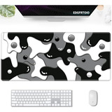 Mouse Pad Gamer Xxl, Gris Negro Blanco, 35.5  X 15.75 , 3mm 