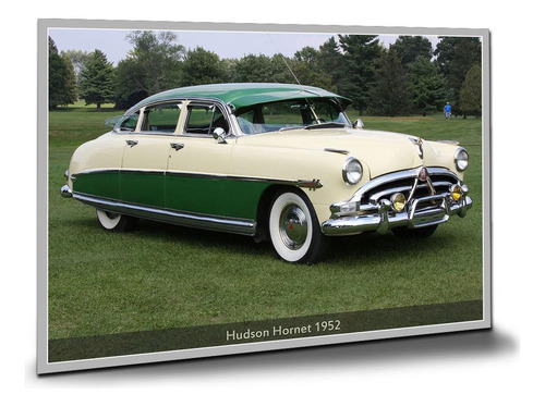 Placa Decorativa Carro Antigo Hudson Hornet 1952 A4