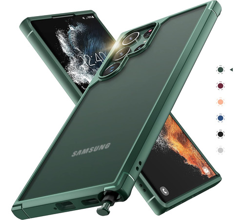 Funda Tocol Translucent Matte Para Galaxy S23 Ultra Verde