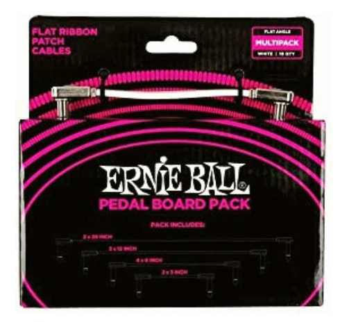 Ernie Ball Flat Ribbon Patch Cables Pedalboard Multi-pack
