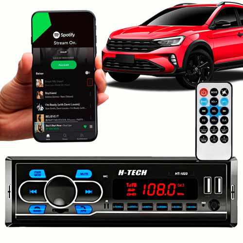 Aparelho De Som Carro Automotivo Bluetooth Pendrive Sd Rádio