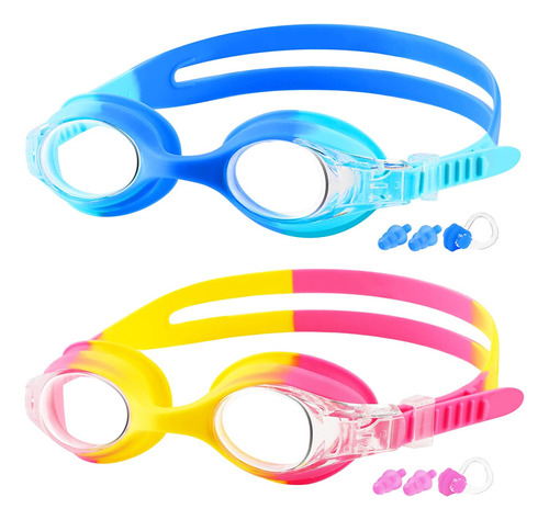 Gafas De Natación Para Niños, 2 Unidades, Que No Gotean