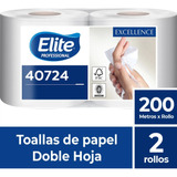 Toalla Rollo Elite Doble Hoja - 200 Mts X 2un - 40724