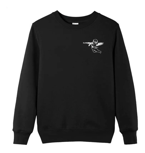 Sudadera Sin Gorro Arte Angel Cupido Corazon Roto Unisex Mod | Envío gratis