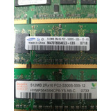 10 Módulos Memoria Ram Sodimm Ddr2 512gb