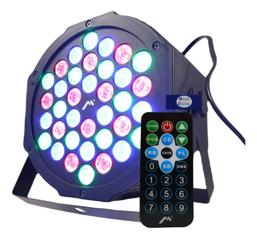 Cañon Luz Par Mitzu Mld-1001 64 Leds Rgb Dmx Audio Ritmica