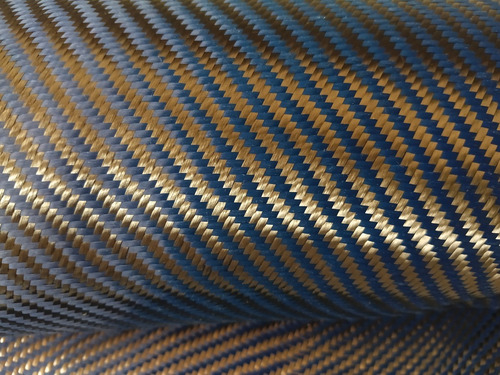 Fibra De Carbono Twill Azul