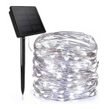 Tira Luz 200 Led Guirnalda Hilo Microled 22m Solar 8 Efectos