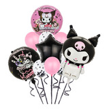 10pcs Kuromi Set De Globos Cumpleaños De Película Aluminio