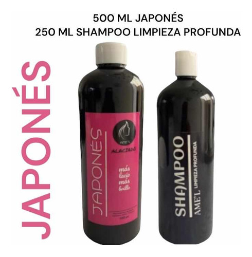 Alaciado Japonés 500ml + Shampoo Neutro. Efecto Espejo